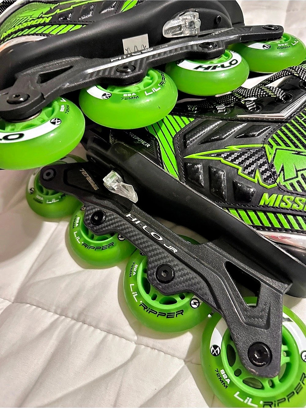 Mission Lil Ripper Adjustable Inline Skates Black & Green - Picture 3 of 7